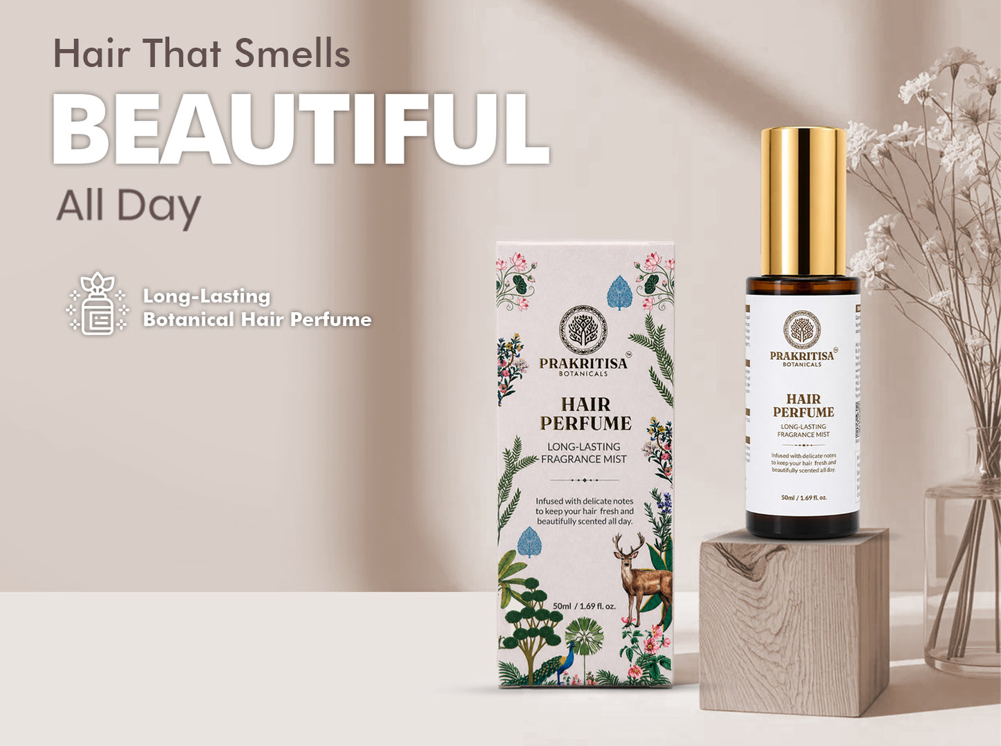 Prakritisa Botanicals Hair Perfume- Long-Lasting Hair Fragrance Mist