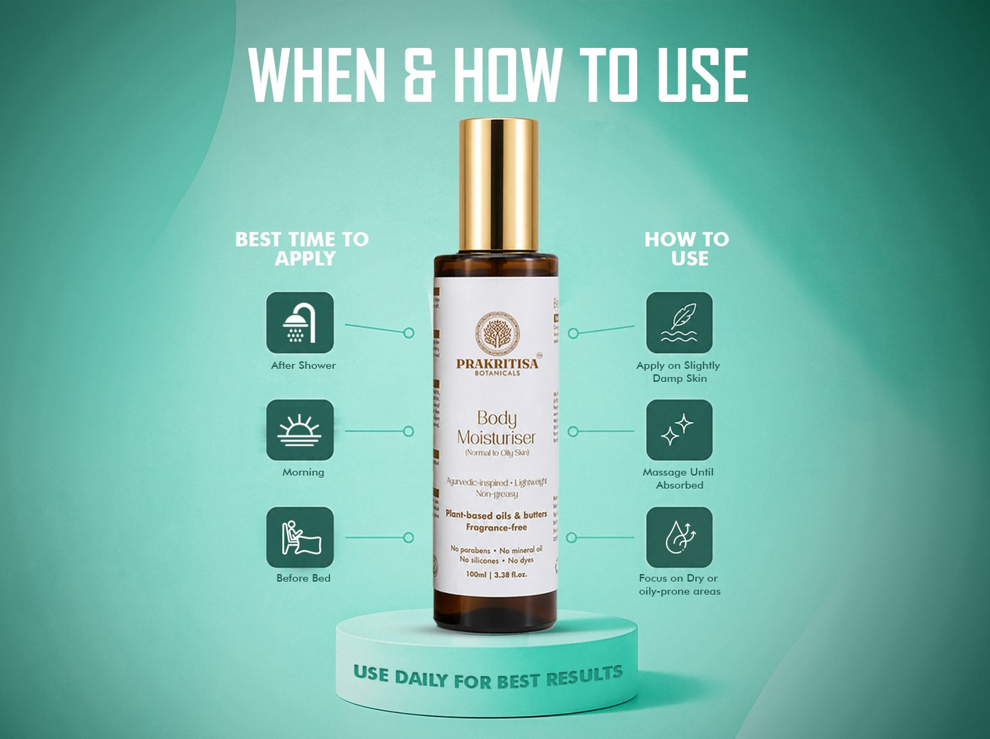 Prakritisa Body Moisturiser — Normal to Oily Skin