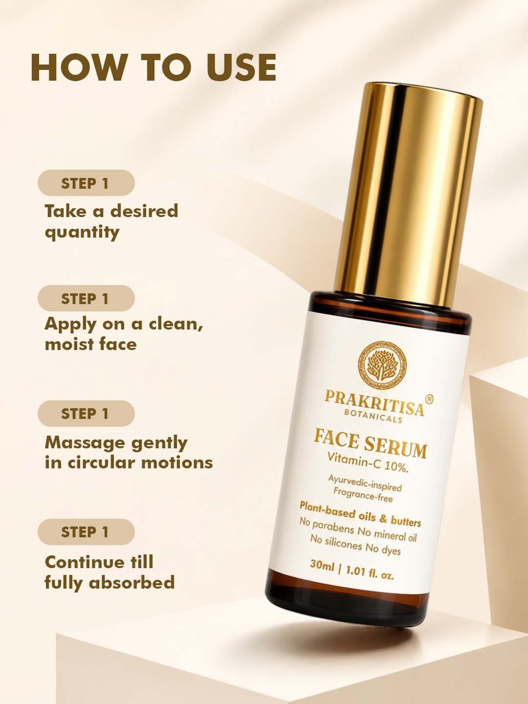Prakritisa Face Serum — Vitamin-C 10%